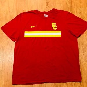 Nike Men's USC, Athletic Cut Striped T-shirt